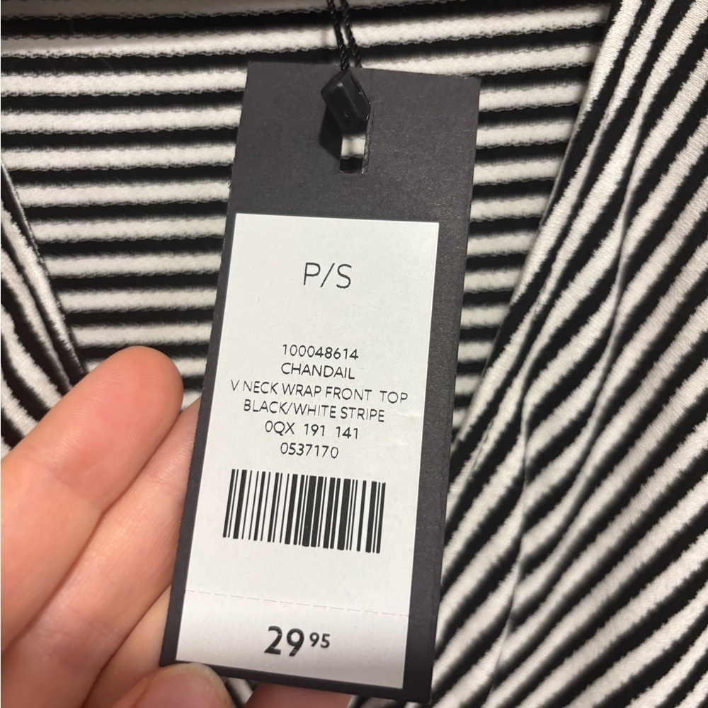 Dynamite Monochrome Striped Top (S) - Picture 3 of 8